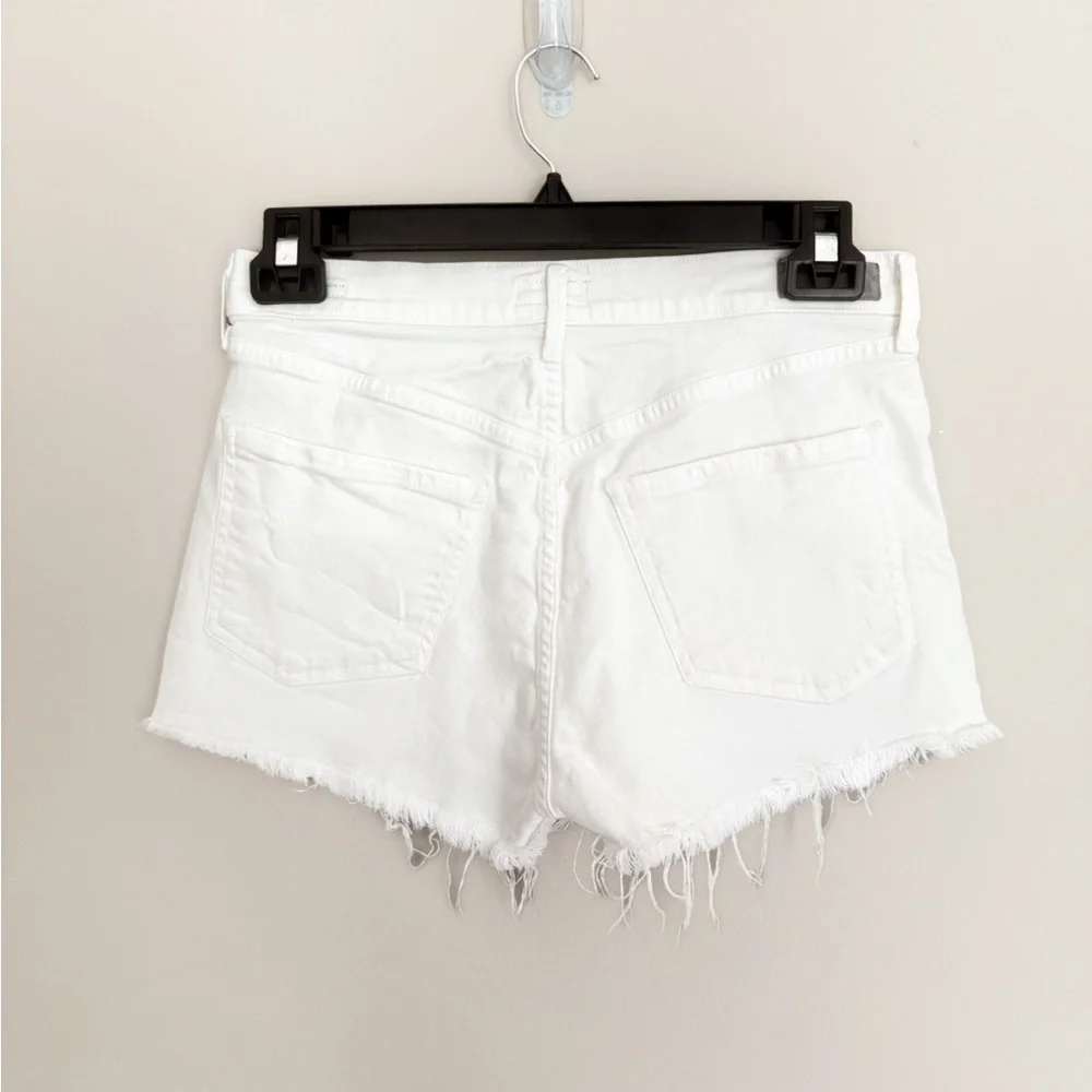 AGOLDE Jaden White Cutoff Denim Shorts – Size 29 - Picture 3 of 3